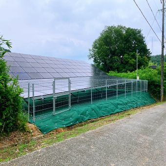 일본 기후현의 태양광 그라운드 마운팅 시스템