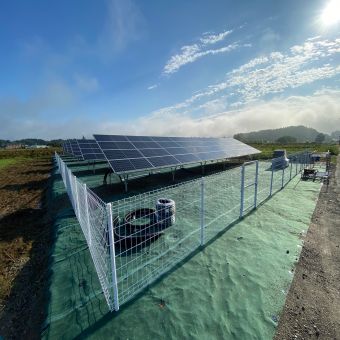 일본 아이치현의 태양광 그라운드 마운팅 시스템